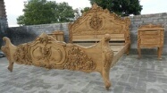 Carving Bed - Sheesham Wood, 6x6x6 Feet | Intricate Carvings, Elegant Design, Durable Frame