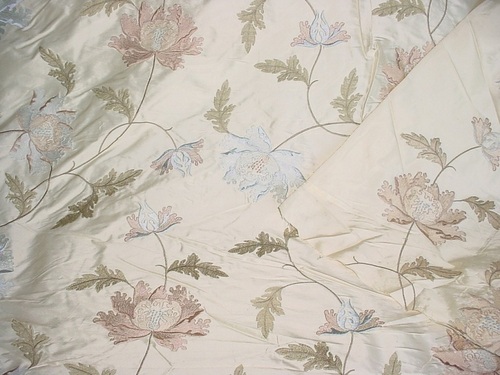 silk dupion embroidered fabrics