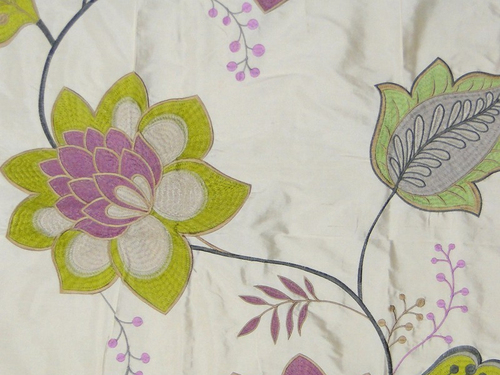 Dupion silk Embroidered