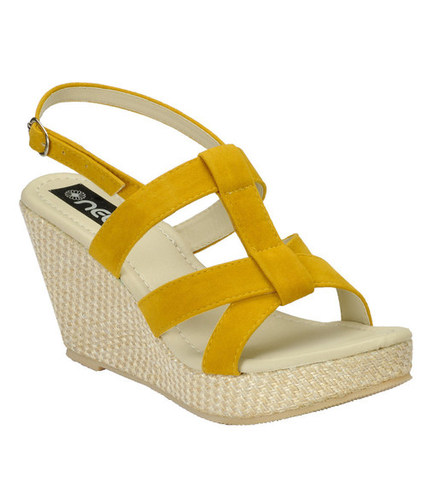 Nell Yellow Wedges Sandals