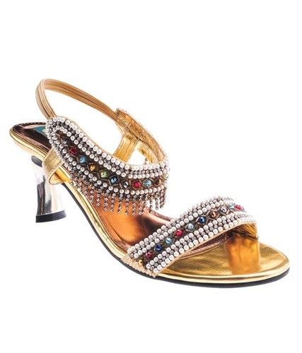 Delco Gold Heeled Sandals