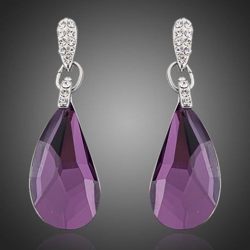 Fashion Jewellery Online Purple Drop Earrings