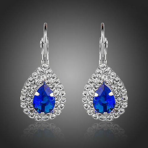 Blue Zirconia Drop Earrings Jewellery Online India