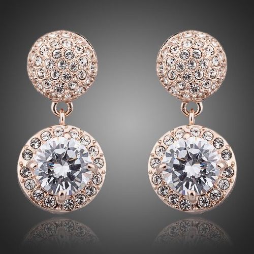 Best Jewellery Design Gold Plate 2p 2ct CZ Earring
