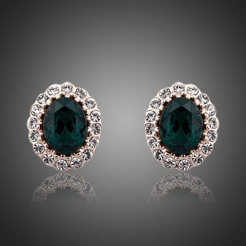 Solitaire Type Gold Plated Stud Earrings