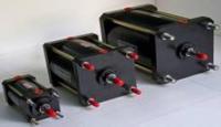 Knife Gate Cylinders KG Series - Bore Size 3.3-16", Black, Front Tie Rod Extension | Self Compensating Rod Seal, Quad Piston Seal