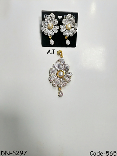 American Diamond Pendant Set