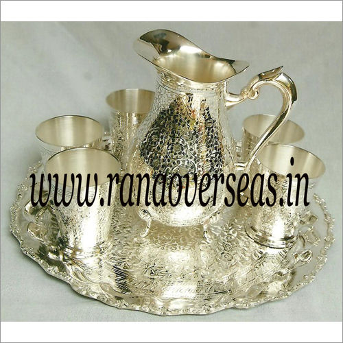 Silver Plated Jug with Glasses