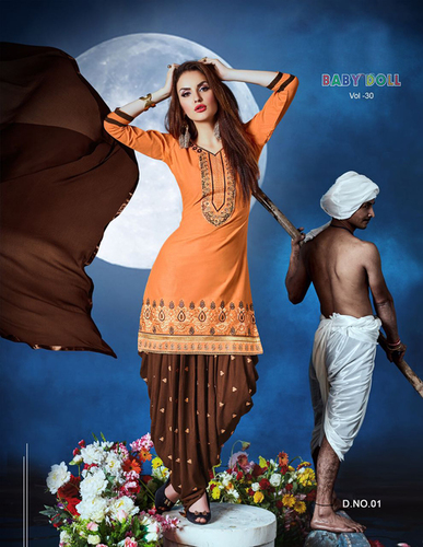 Unstitched Salwar Kameez - Cotton Top, Cotton Bottom, Chiffon Dupatta | Multi-Color, Embroidered, Full Sleeves, Suitable for All Seasons