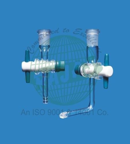 Tubing Adapter Nozzle With Stopcock Equipment Materials: Glass And Plastic