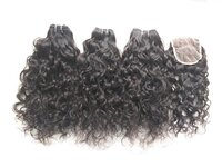 Non Remy Virgin Curly Human Hair