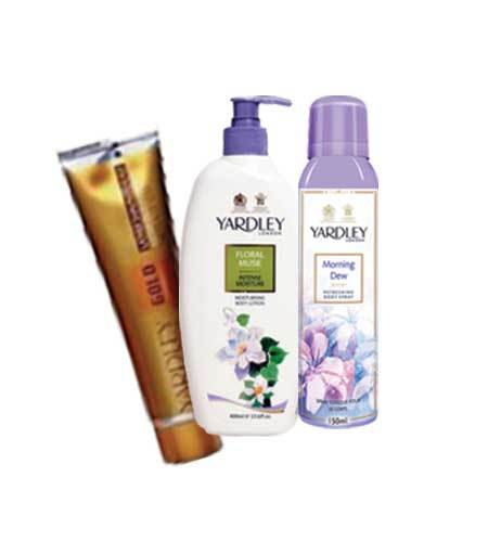 MORNING DEW DEO + ENG.MUSK HBL + ELEG SHAVING CREAM