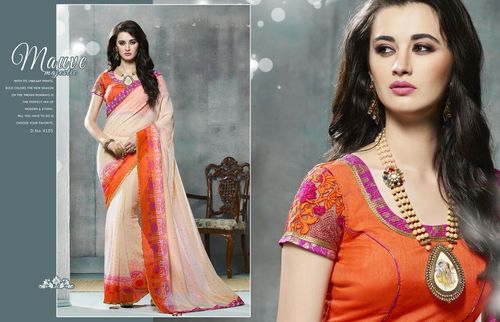 Multi Pure Georgette Sarees