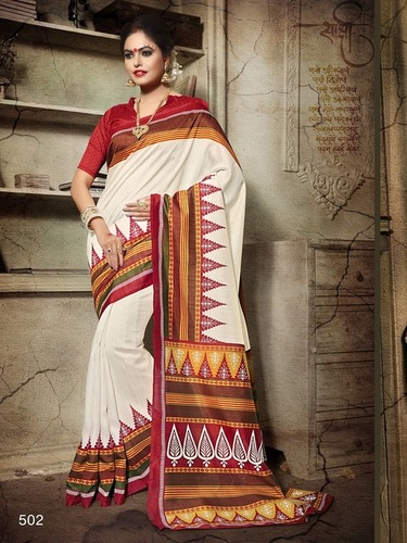 Digital Printed Art Silk Saree