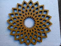 Sealing Mdf Jali - Wood, 4 Inch X 8 Feet | Visually Appealing, Rugged Structure, Polished Finish, Flower Theme