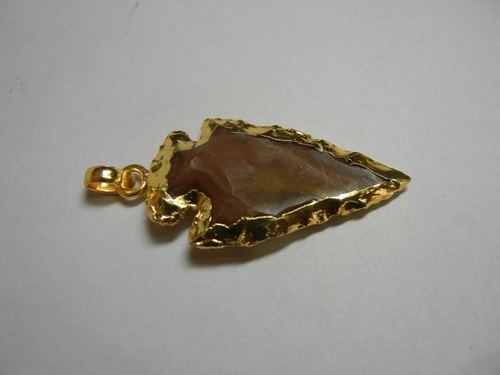 Gold Plated Arrowhead Pendant
