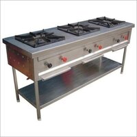 Three Burner Hotel Stove - Color: Silver