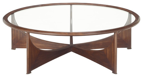 Glass Top Round Coffee Table