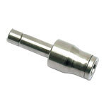 3667 - Nickel Plated Brass, Inch to Metric Tubing Adaptor, Up to 30 Bar, FKM Seals, FDA Compliant, Corrosion Resistant