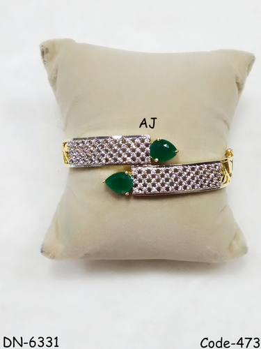 American Diamond Bracelet with Colour Stone