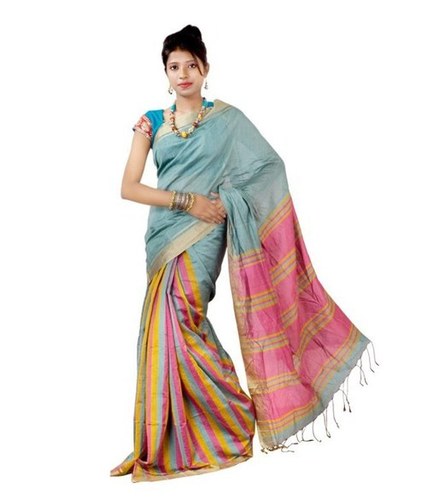 Hawai Muticolored Tant Silk Saree 