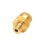 6105 - MALE STUD FITTING, BSPT AND METRIC TAPER THREAD