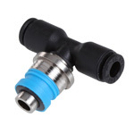 3088 - Brass And Polymer Quick Fitting, 90° Tube Connection, Vacuum Capable, Up To 20 Bar, ROHS