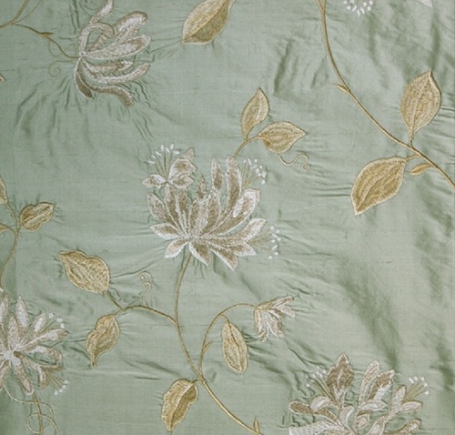 silk dupion embroidered fabrics