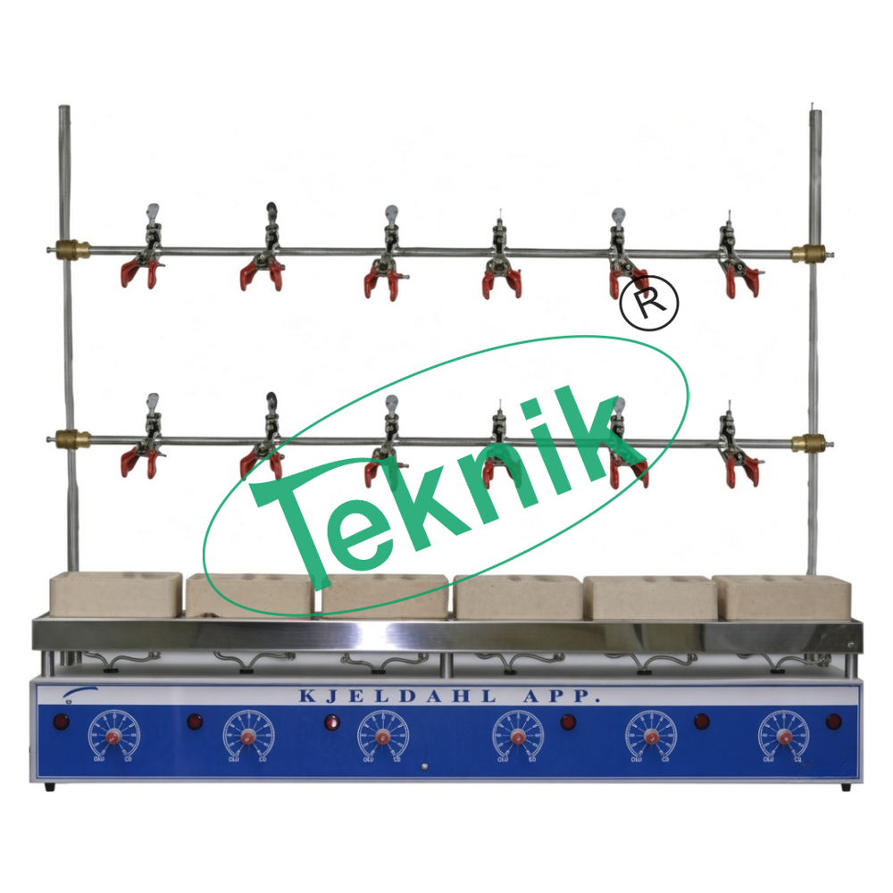 Kjeldahl Distillation and Digestion Unit - Mild Steel Tubular Stand, 3/6 Tests Mantle Type with Individual Energy Regulators | Ideal for Heat and Refrigeration System