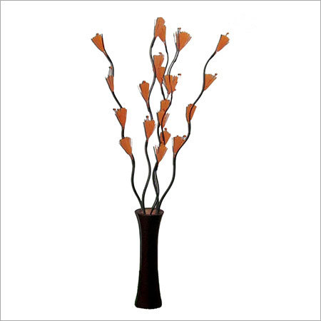 Artificial Flowers & Plants - Plastic & Metal, 12 Inches, Orange | Realistic Look, Easy Maintenance, Durable Material