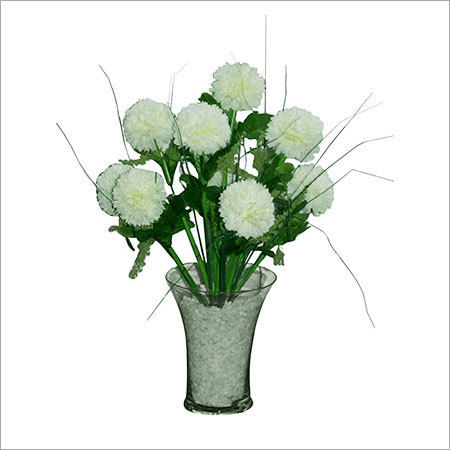 Artificial Flowers & Plants - Plastic & Glass, 12x10x15 Inches, White | Realistic Look, Long-Lasting, Easy to Clean, Versatile Decor