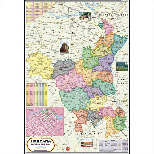 Haryana political map