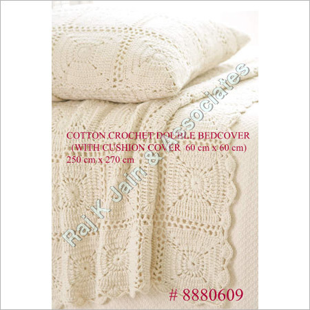 Cotton Crochet Double Bed Cover
