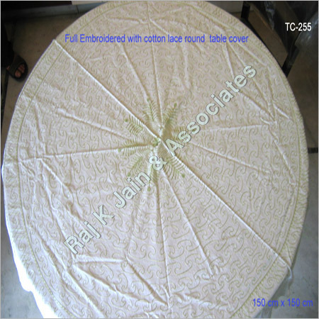 Cotton Embroidered Table Cover