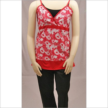 Beachwear Kaftan - Customizable Cotton Blend Lightweight Quick Dry and Washable Attractive Red & Black Design Impeccable Quality in Standard and Plus Sizes