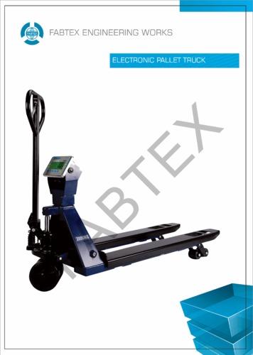 Weighing Pallet Truck