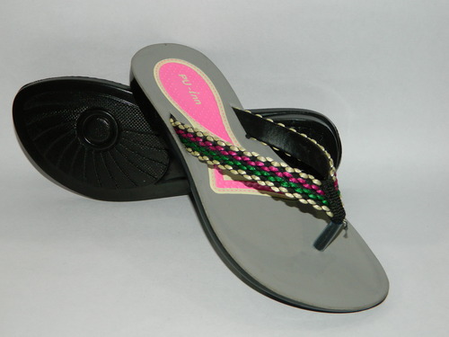 Pu V Shape Chappal - PU, Size 4x8, Pink | Comfortable, Stylish, Durable, Lightweight, Rubber Sole, Woven Strap