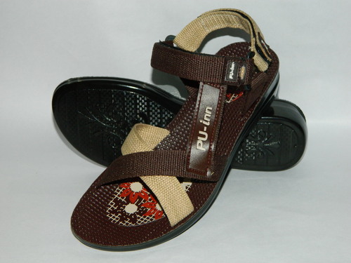 Pu Ladies Sandal Beach/Brown