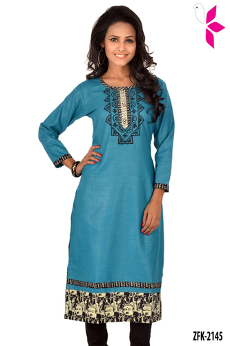 Linen Embroidered Kurtis
