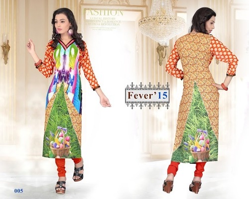 Long Design Printed Georgette Kurti