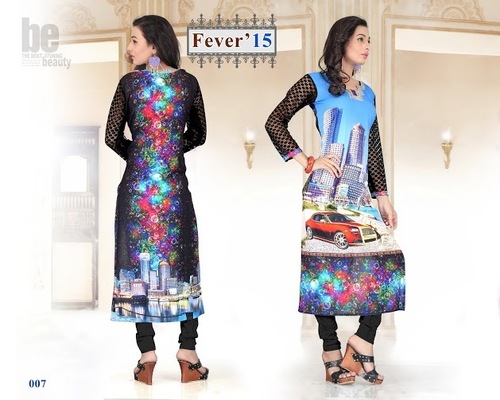 Long Design Printed Georgette Kurti