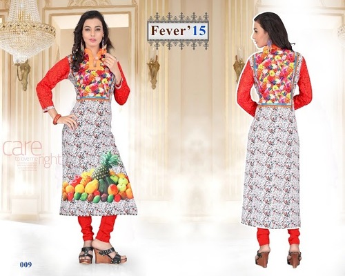 Long Design Printed Georgette Kurti
