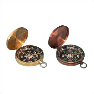 Antique Brass Pocket Compass