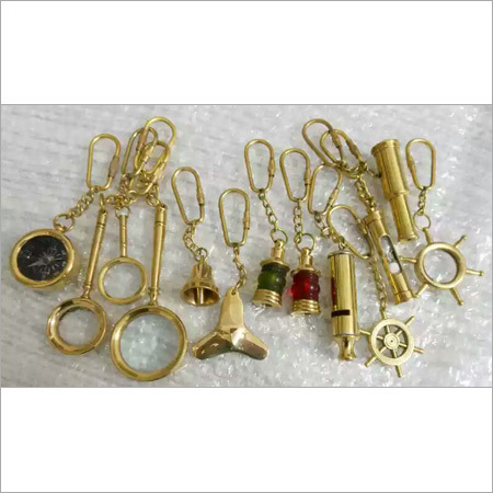 Antique Brass Keychain