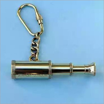 Brass Telescope Keychain