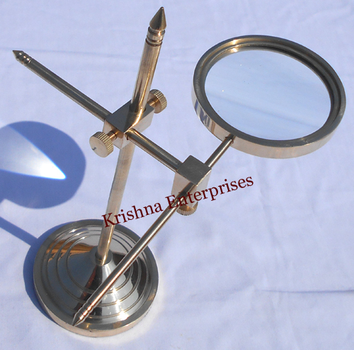 Brass Standing Magnifying Glass