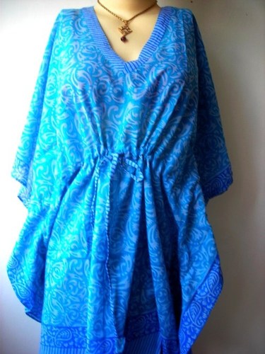 BLUE DESIGNER COTTON KAFTAN
