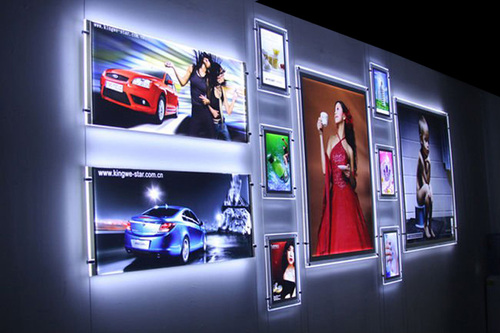 Hyklas LED Lit Acrylic Sleek Sandwich posters