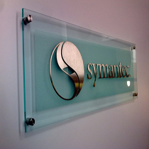 Reception Sign - Glass, Variable Size, Light Green, Frosted Finish | Clear Visibility, Durable, Easy Installation, Customizable Design
