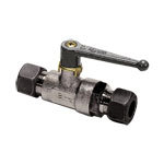 0411  - VALVE WITH 2 COUPLINGS FOR USE WITH STEEL TUBE